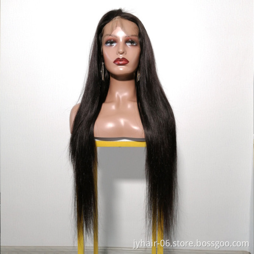 Wholesale human hair wigs 360 full lace 150% 180% 250% transparent  pre-plucked 360 lace frontal wigs for black women